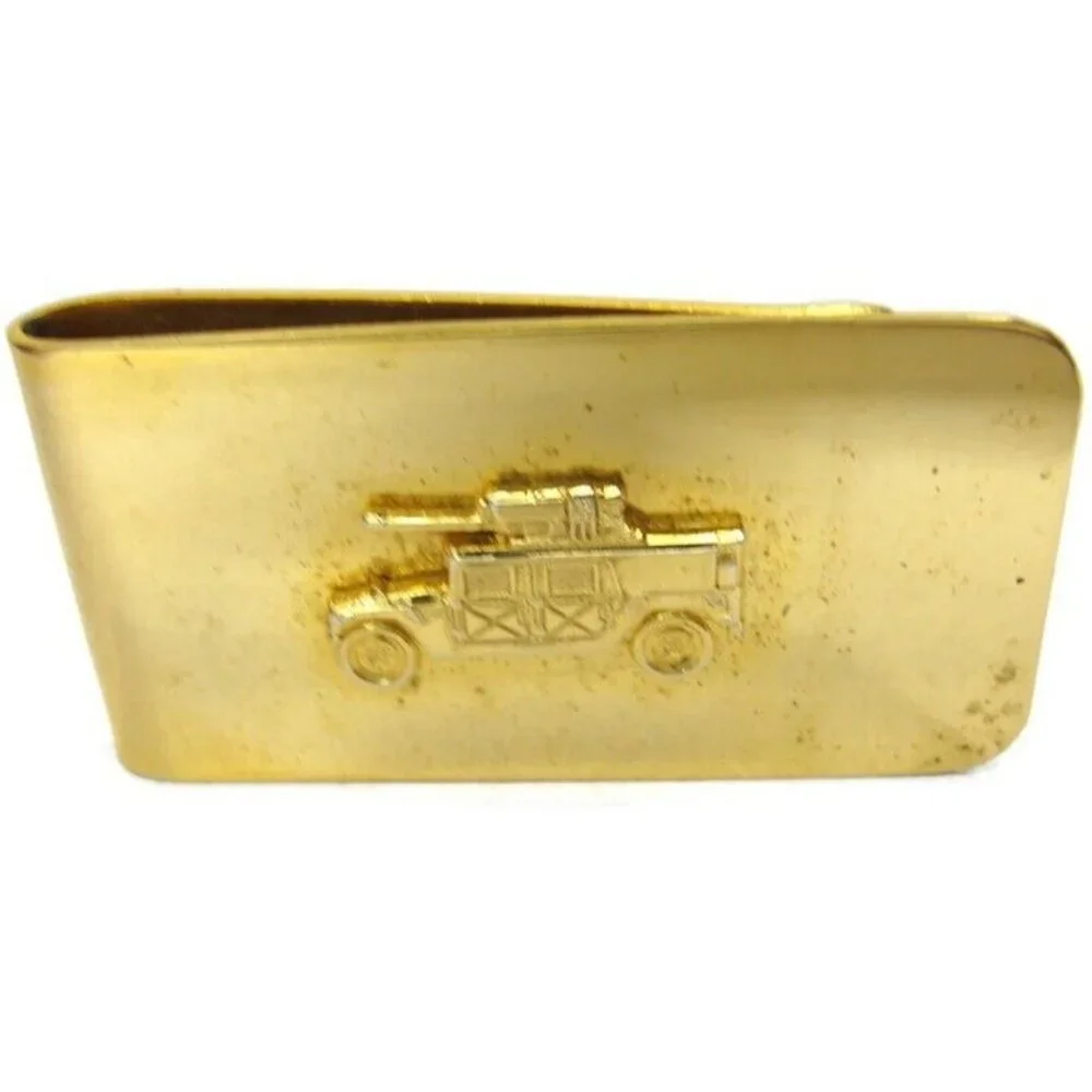 Vintage Humvee Hummer Money Clip Men Wallet ID Credit Card Holder